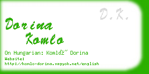 dorina komlo business card